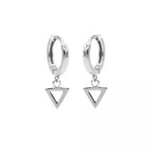 Karma hinged hoops symbool open triangle zilver M1913HIN
