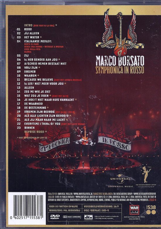 kortademigheid Verstikken Maxim Marco Borsato - Symphonica In Rosso (DVD + CD) (Dvd) | Dvd's | bol.com