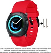 Rood Siliconen Bandje voor 20mm Smartwatches (zie compatibele modellen) van Samsung, Pebble, Garmin, Huawei, Moto, Ticwatch, Seiko, Citizen en Q – 20 mm red rubber smartwatch strap