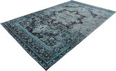 Lalee Pacino - Lapwerk - Handgemaakt - Patchwork - Vintage - Vloerkleed - Vloer kleed - Tapijt – Karpet - 200x290 - Blauw