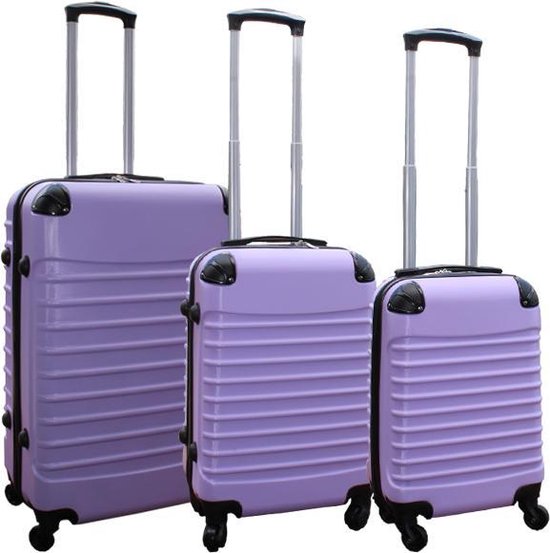 Ensemble de 3 valises rigides légères en ABS avec serrure à combinaison  lilas (228) | bol.com