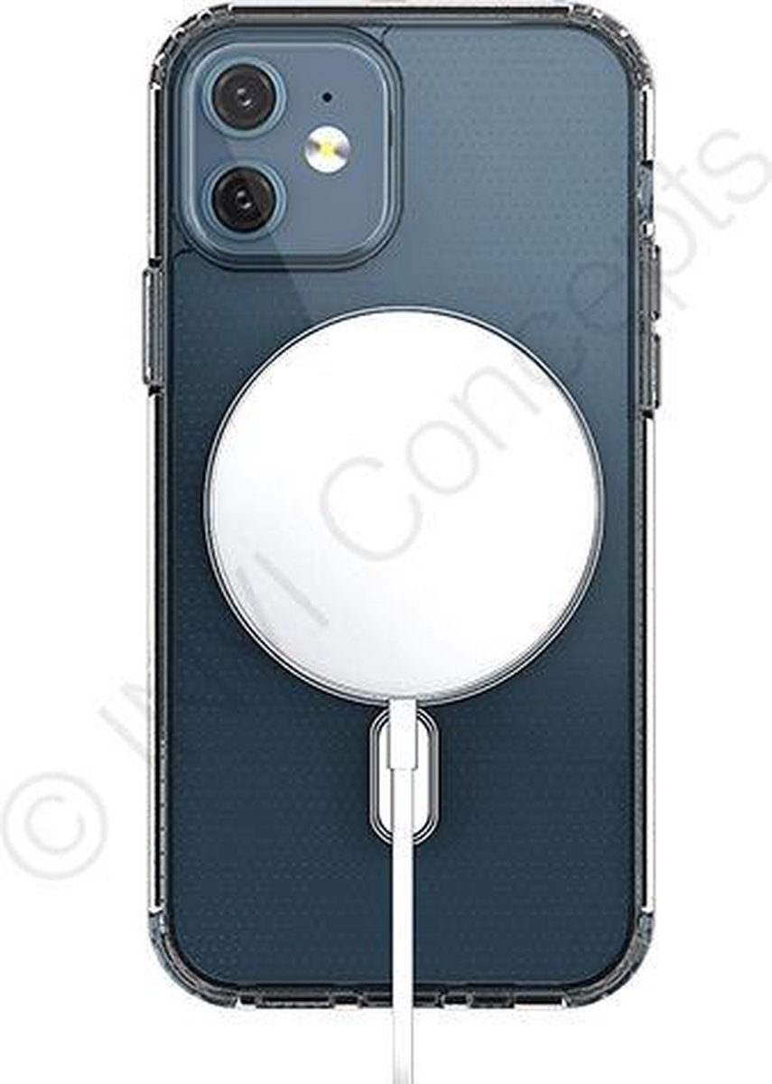 Transparant telefoonhoesje met ring/draadloos opladen voor Apple... | bol.com