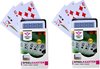 Afbeelding van het spelletje 2x Speelkaarten plastic poker/bridge/kaartspel in bewaar box - Kaartspellen - Speelkaarten - Pesten/pokeren