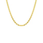 Silventi 760100045 Ketting Dames Goudkleurig - Doublé - Scroll schakel - 45cm - 2,7mm - Goudkleurig