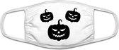 Pumpkin | Halloween | feestdag | gezichtsmasker | bescherming | bedrukt | logo | Zwart mondmasker van katoen, uitwasbaar & herbruikbaar. Geschikt voor OV
