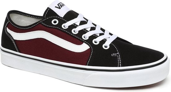 Vans Sneakers - Maat 41 - Mannen - zwart - wit - bordeaux rood | bol.com
