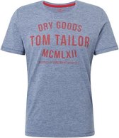 Tom Tailor - Heren T-Shirt - Ronde Hals - Donker Blauw