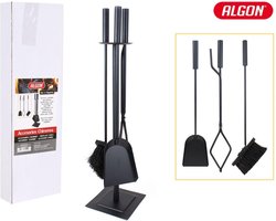 Algon haard set – Open haard gereedschap – 4-delig – staal