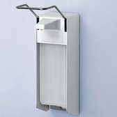 Universele dispenser 1000 ml voor desinfectiemiddel en/of zeep - zeepdispenser - elleboogdispenser - aluminium - wand model