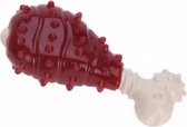 Dogs Collection Hondenspeelgoed Drumstick 12 Cm Rubber Rood/wit