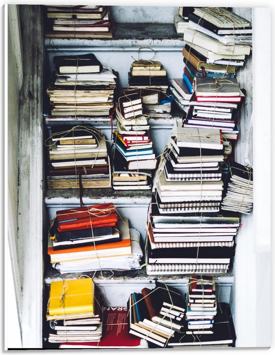 Forex - Kast gevuld met Boeken - 30x40cm Foto op Forex