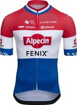 Fietstrui Alpecin Fenix Kalas Nederlands Kampioen Mathieu van der Poel Maat XXL