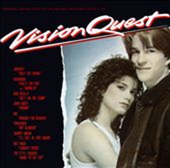 Vision Quest albumhoes met een jongeman en vrouw. Tracklist zichtbaar.
