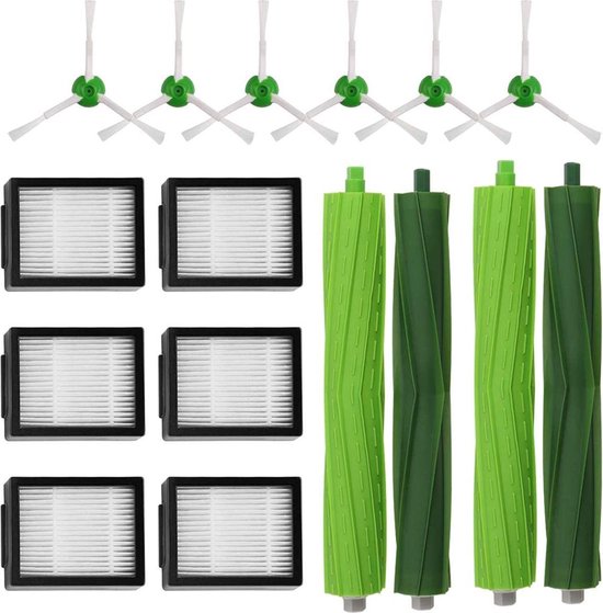 Accessoirepakket Onderhoudset voor IRobot e- en i-serie i7 + / i7 Plus E5 E6 E7 - HEPA Filter / Borstel / Zijborstel Set - 16 Delig
