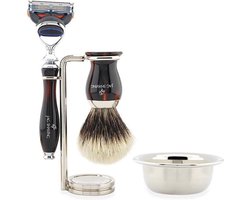 JAG Men Shaving Set wordt geleverd met 5 Edge Cartridge Razor, Pure Silver Tip Brush, Stand en Scheerkom Perfecte cadeauset voor mannen