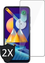 Screenprotector geschikt voor Samsung Galaxy M11 - Gehard Glas Beschermglas Tempered Glass Screen Protector - 2 Stuks