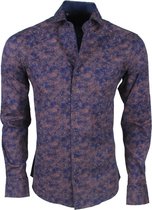 DiNero Milano - Heren Overhemd - Slim Fit - Blauw