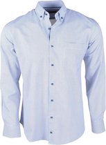 Marco Cassette - Heren Design Overhemd -  Regular Fit - Wit met blauwe ruit