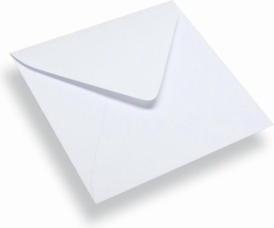 Verdorren Monnik Tomaat witte enveloppen 14 x 14 cm - 20st | bol.com