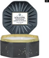 Voluspa Geurkaars Makassar Ebony & Peach Octagon T