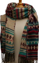 Yakwol sjaal – warme jakwol woondeken – hele grote shawl omslagdoek - ca. 200 x 100 cm
