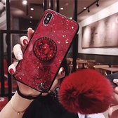 Iphone 11 Pro Rood Epoxy + Plush ball + Popsocket