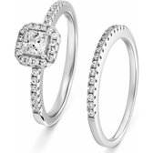 Favs Dames Dames ring 925 sterling zilver 46 Zirconia 50 Zilver 32011560