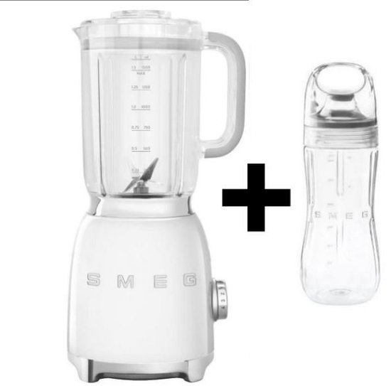 Smeg Blender BLF01WHEU Wit + GRATIS Smeg BGF02 Blender bottle t.w.v. 37,95