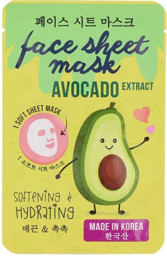 Regulatie Logisch spreiding Avocado 3d Sheet Mask-gezichtsmasker | Sheet mask | gezichtsmasker |... |  bol.com