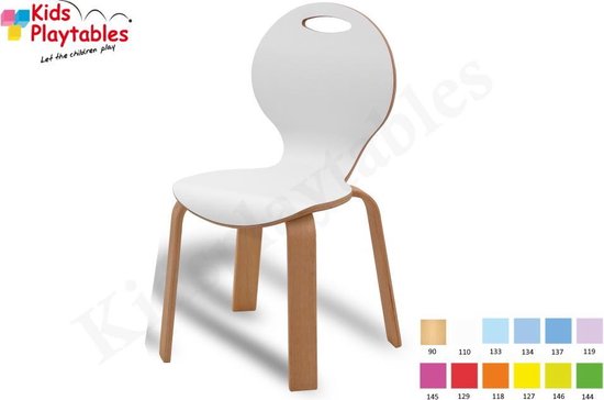 Kinderstoel Feda kleur wit - Kinderzetel - H 31 - houten voor -... | bol.com