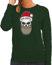Bad Santa foute Kerstsweater / Kersttrui groen voor dames - Kerstkleding / Christmas outfit L