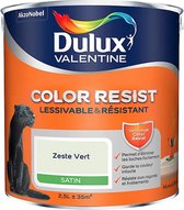 Dulux Valentine Color Resist - Peinture Murs et Boiseries - 'GREEN SHELL' Satiné 2.5L