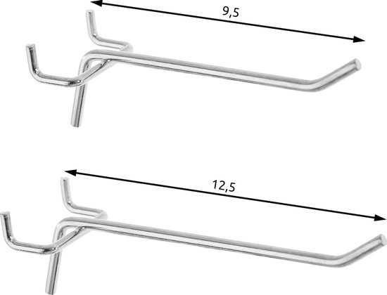 Tectake Panneaux perforés pour rangement d'outils avec 25 crochets