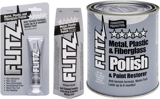 Pâte à polir Flitz Pâte à polir 150gr pour fibre de verre métal plastique |  bol.com