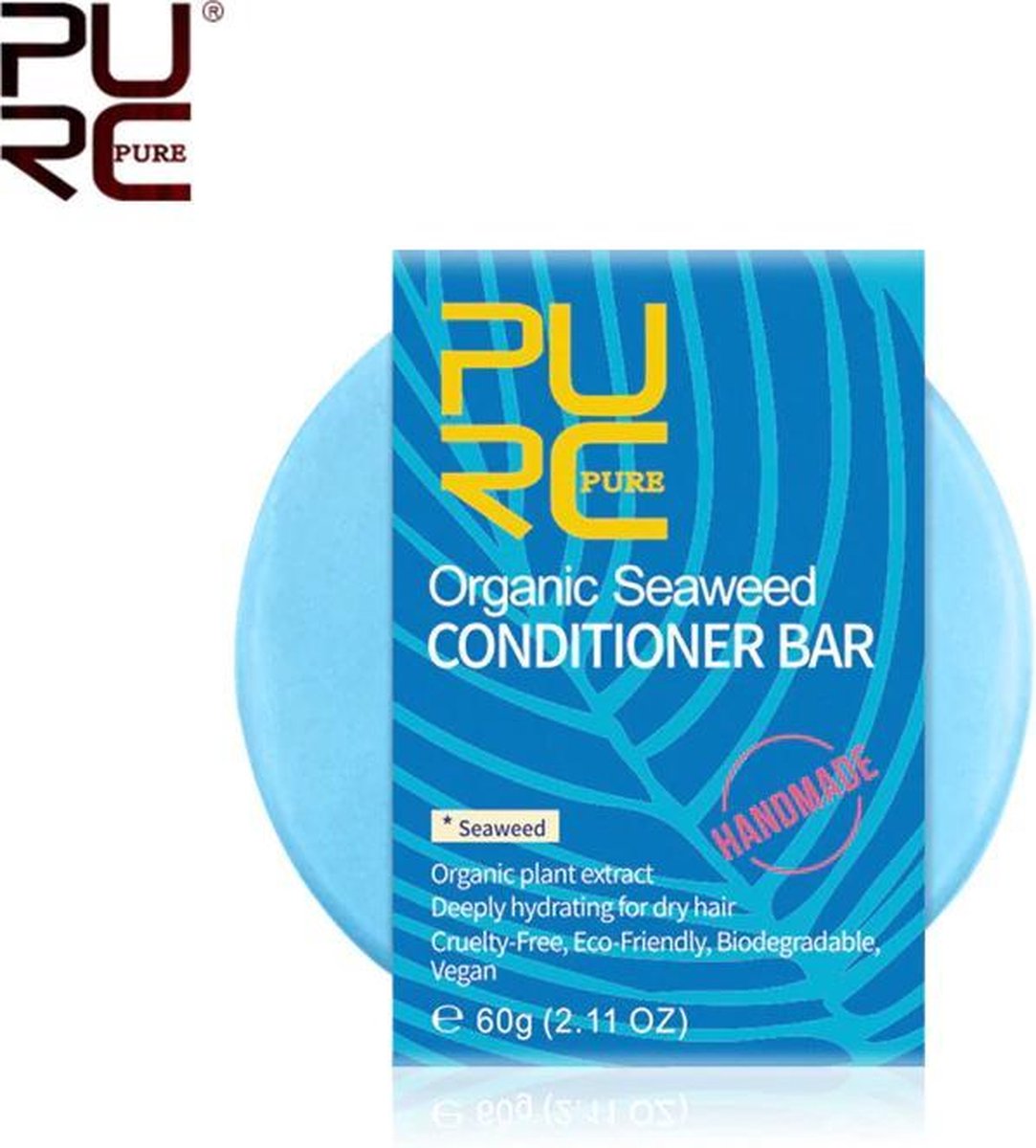 Organic Zeewier Conditioner Bar 60g - seaweed - vegan en geen chemicalen
