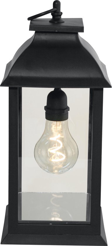 stoeprand Buiten positie Luxform Tafellamp op batterijen LED Black Lantern A60 | bol.com