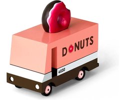 Candycar Vans: DONUT VAN (F702) 8,4x4,1x6,5cm, wooden diecast, in giftbox, 3+