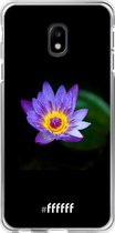 Samsung Galaxy J3 (2017) Hoesje Transparant TPU Case - Purple flower in the dark #ffffff