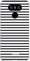 LG G6 Hoesje Transparant TPU Case - Bretonse Streep #ffffff