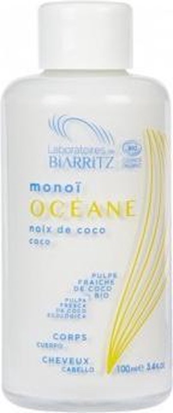 Huile De Massage Monoï Noix De Coco Bio - Laboratoires De Biarritz - Océane 100 Ml