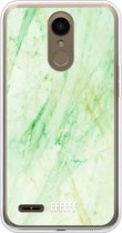 LG K10 (2018) Hoesje Transparant TPU Case - Pistachio Marble #ffffff