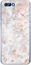 Honor 10 Hoesje Transparant TPU Case - Peachy Marble #ffffff