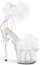 Pleaser Sandaal met enkelband, Paaldans schoenen -42 shoes- ADORE-724F Paaldans schoenen Wit