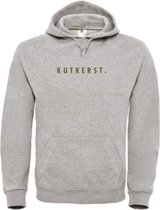 Kerst hoodie grijs XXL - Kutkerst - olijfgroen - soBAD. | Kersttrui soBAD. | kerstsweaters volwassenen | kerst hoodie volwassenen | Kerst outfit | Foute kerst truien