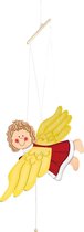 Houten mobiel voor de babykamer - Swingende engel - spanwijdte van 76cm