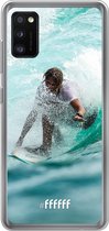 Samsung Galaxy A41 Hoesje Transparant TPU Case - Boy Surfing #ffffff