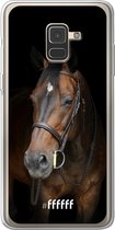 Samsung Galaxy A8 (2018) Hoesje Transparant TPU Case - Horse #ffffff