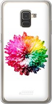 Samsung Galaxy A8 (2018) Hoesje Transparant TPU Case - Rainbow Pompon #ffffff