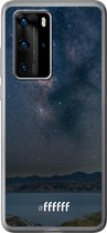 Huawei P40 Pro Hoesje Transparant TPU Case - Landscape Milky Way #ffffff