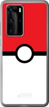 Huawei P40 Pro Hoesje Transparant TPU Case - Pokeball #ffffff